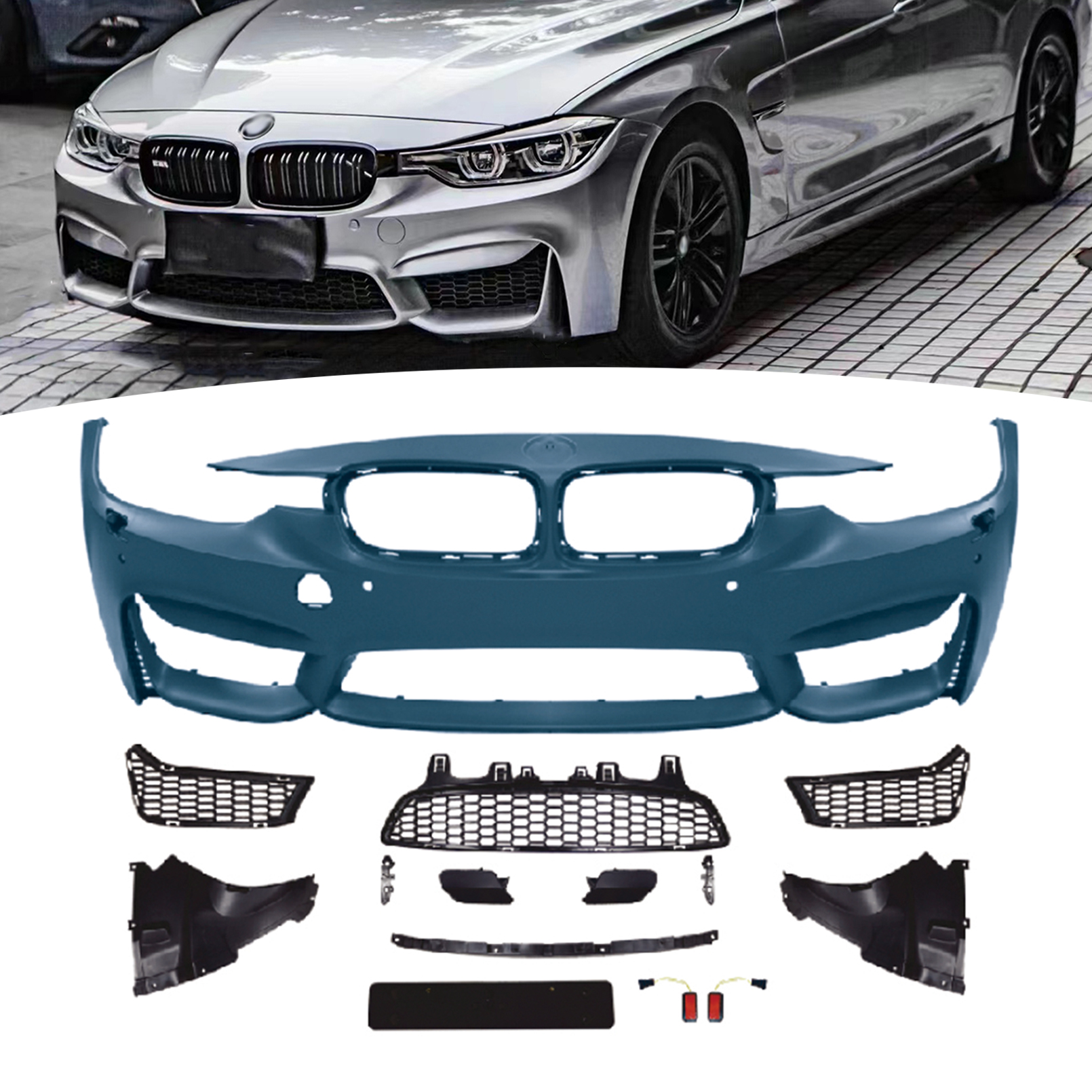 Front Bumper For 2013-2018 BMW F30 F31 3 Series And M-Sport Style